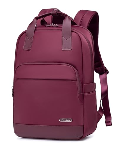 Chantria Stylish Backpack for Women 12L Small 14-inch Laptop Bag Water-resistant Skin-friendly Nylon 2 in 1 Backpack Handbag Multiple Pocket for Office Casual College